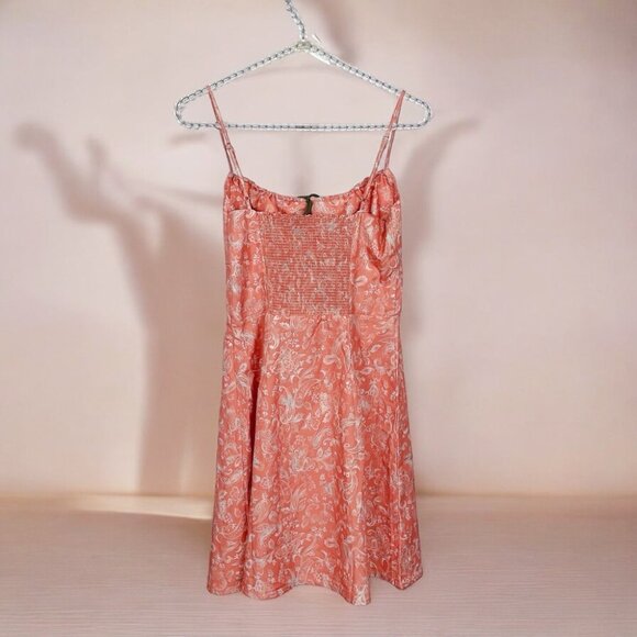 NWT J.ING Orange Floral Print Mini Dress - Picture 3 of 4